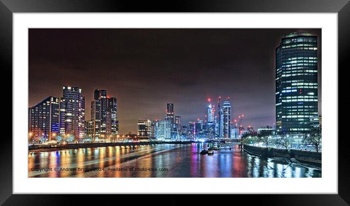 London by night. Framed Mounted Print by Andrew Briggs