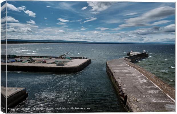 Burghead harbour  Canvas Print by Tom McPherson