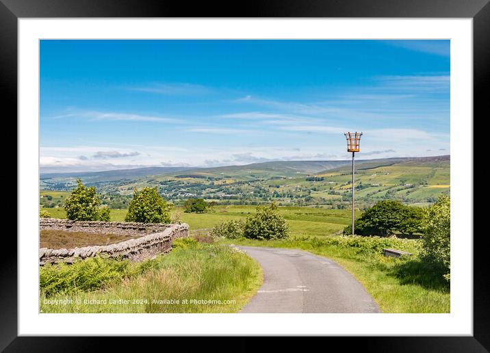 Middleton in Teesdale from Bail Hill Mickleton Framed Mounted Print by Richard Laidler