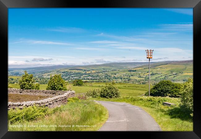 Middleton in Teesdale from Bail Hill Mickleton Framed Print by Richard Laidler