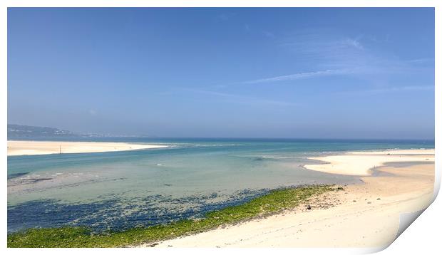 Hayle Beach Cornwall,Cornish beach,Cornish  Print by kathy white