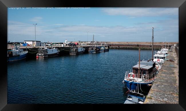 Burghead harbour  Framed Print by Tom McPherson