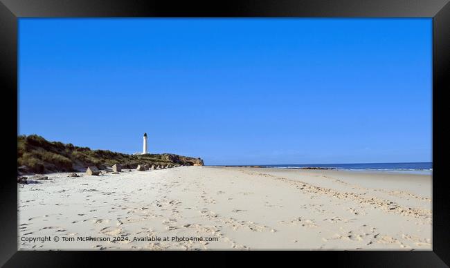 Covesea Lighthouse  Framed Print by Tom McPherson