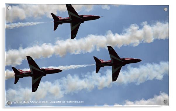 Red Arrows Display Team 2024 Acrylic by Mark ODonnell
