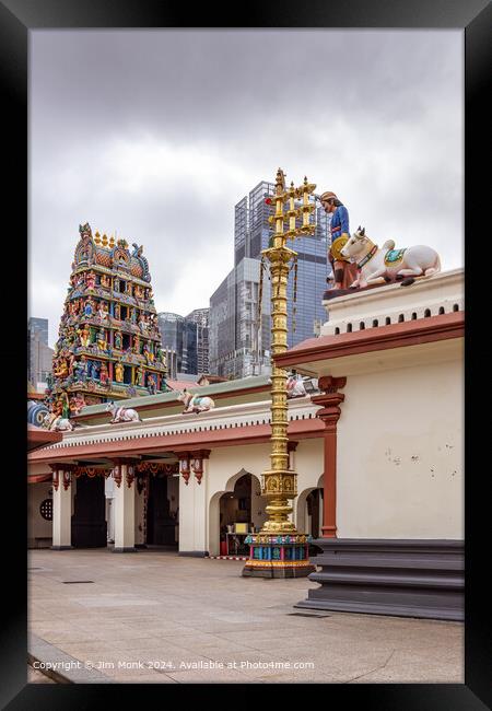 Sri Mariamman Hindu Temple of Singapore Framed Print by Jim Monk