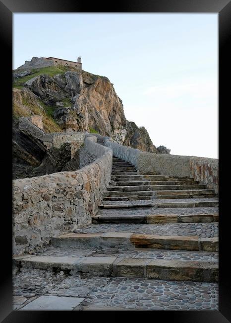 Sunrise San Juan de Gaztelugatxe Landscape Framed Print by Lensw0rld 