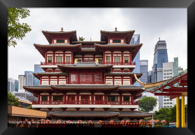 Buddha Tooth Relic Temple, Singapore Framed Print by Jim Monk
