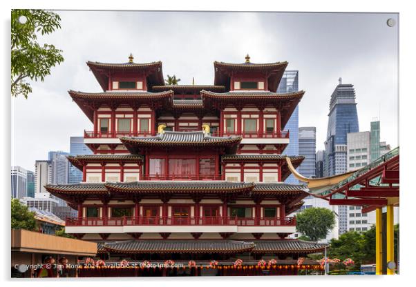 Buddha Tooth Relic Temple, Singapore Acrylic by Jim Monk