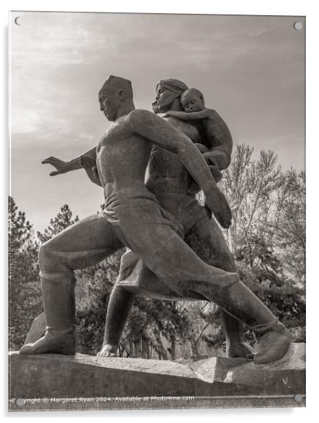 Tashkent Monument Courage Acrylic by Margaret Ryan