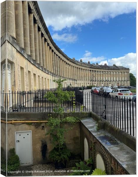 Royal Crescent Bath Architecture Canvas Print by Sheila Ramsey