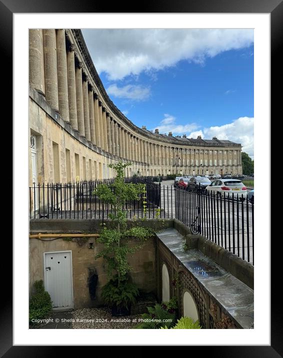 Royal Crescent Bath Architecture Framed Mounted Print by Sheila Ramsey