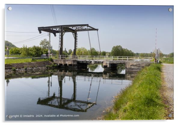 Pont-levis a claquette near Havré, Belgium Acrylic by Imladris 