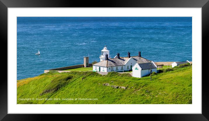 Anvil Point Lighthouse, Dorset Coast Framed Mounted Print by Stuart Wyatt