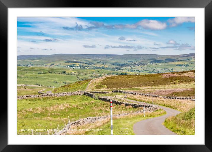 Down from Harker Hill into Teesdale Framed Mounted Print by Richard Laidler