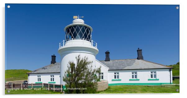 Anvil Point Lighthouse Acrylic by Stuart Wyatt