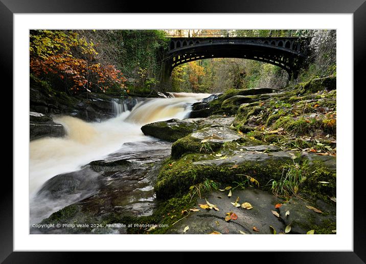 Smart's Bridge, Clydach Gorge in Autumn. Framed Mounted Print by Philip Veale