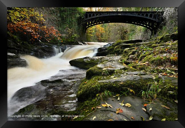 Smart's Bridge, Clydach Gorge in Autumn. Framed Print by Philip Veale