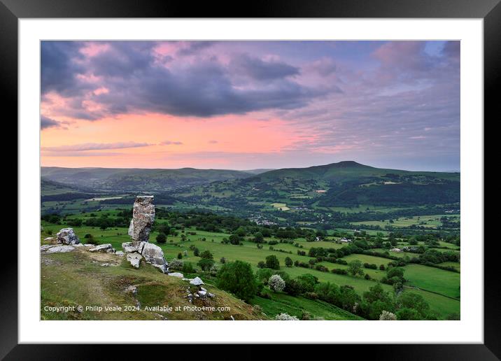Sugar Loaf from the Lonely Shepherd at Sunset. Framed Mounted Print by Philip Veale