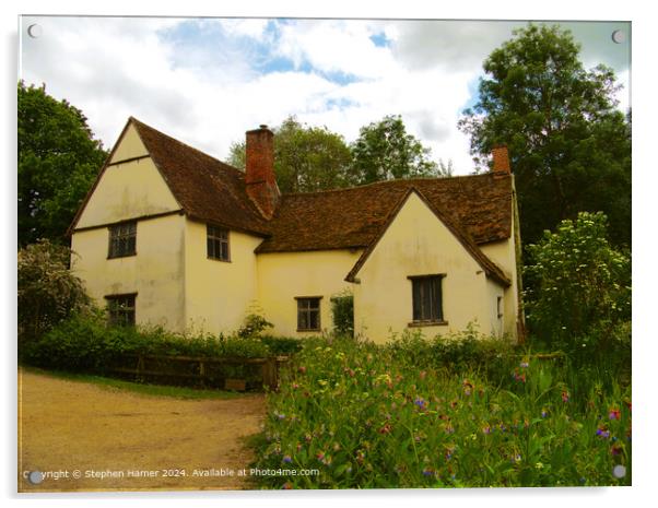 Willy Lott's Cottage Flatford Acrylic by Stephen Hamer