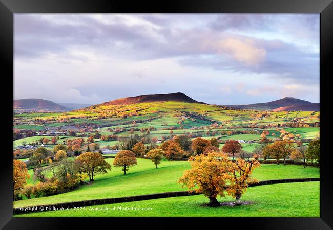 Sugar Loaf Skirrid Blorenge Landscape Framed Print by Philip Veale