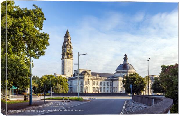 City Hall Cardiff Canvas Print by Jim Monk