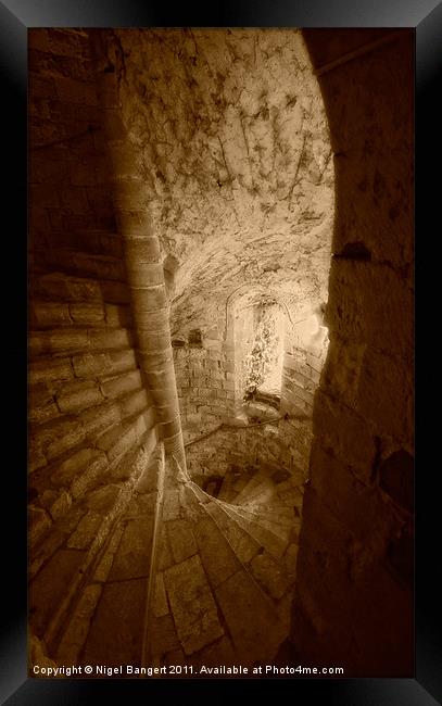 Castle Stairs Framed Print by Nigel Bangert