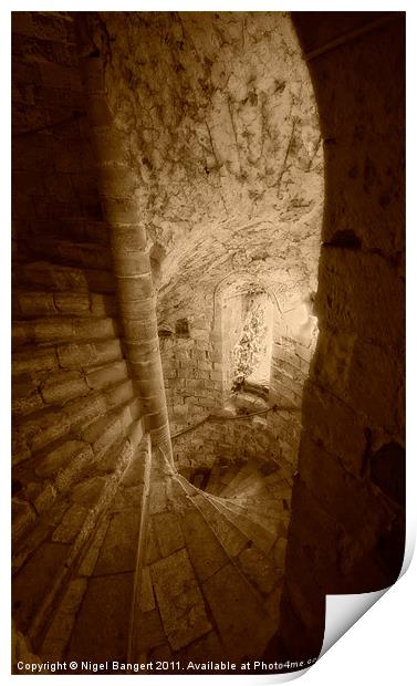 Castle Stairs Print by Nigel Bangert