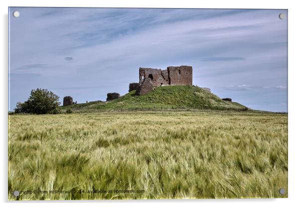 Duffus Castle  Acrylic by Tom McPherson