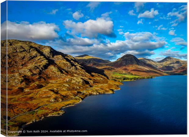 Wastwater From Above Canvas Print by Tom Roth