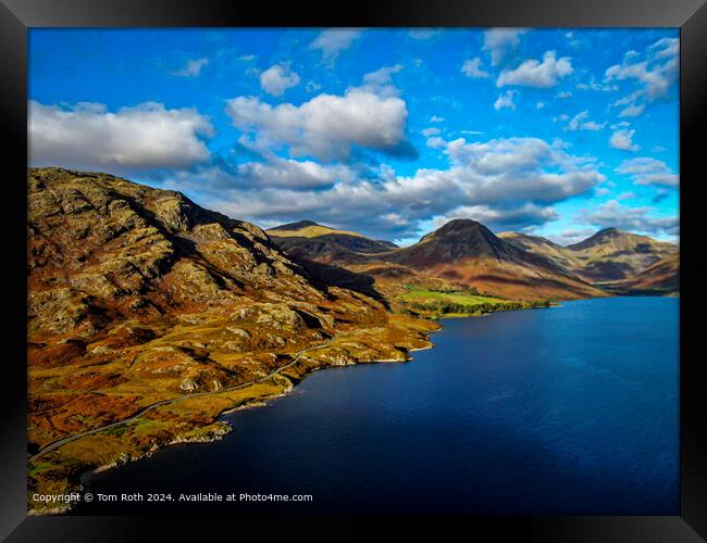 Wastwater From Above Framed Print by Tom Roth