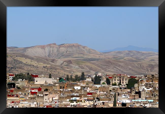 Fes Morocco Cityscape Framed Print by Paul Clifton