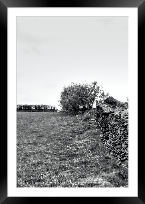 Eglwysilan Road Stone Wall Landscape Framed Mounted Print by Joshua Panter-Whitlock