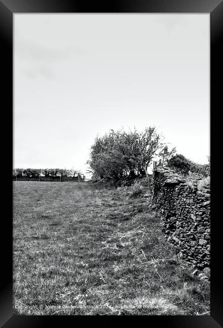 Eglwysilan Road Stone Wall Landscape Framed Print by Joshua Panter-Whitlock