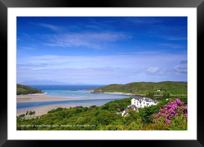 Morar Bay Turquoise Waters and Silver Sands Framed Mounted Print by Kasia Design