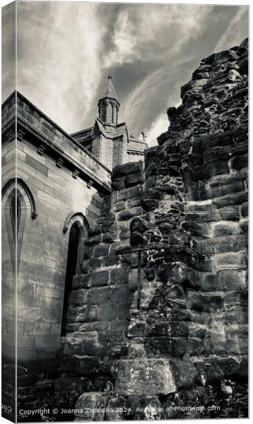 Vicar's Lane Church Black and White Canvas Print by Joanna Zielinska