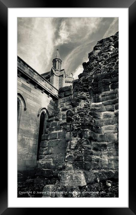 Vicar's Lane Church Black and White Framed Mounted Print by Joanna Zielinska