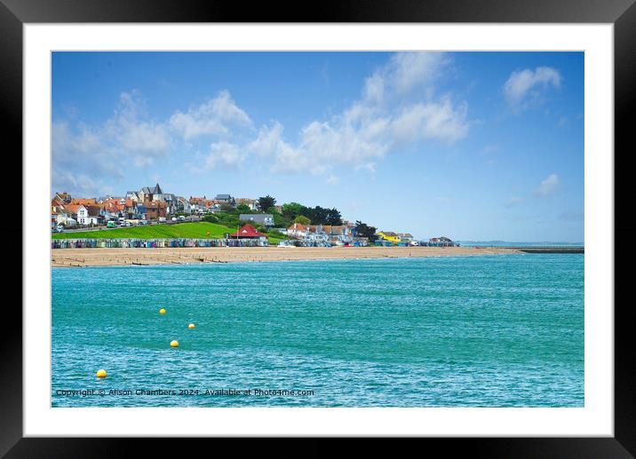 Herne Bay Coastline Framed Mounted Print by Alison Chambers