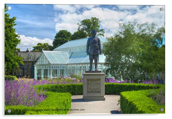 Sikh Soldier Statue, Greenhead Park, Huddersfield Acrylic by Alison Chambers