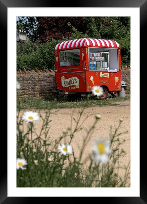 vibrant Ice Cream Van in Bradford on Avon Framed Mounted Print by Duncan Savidge