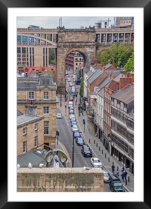 Georgian Grey Architecture, Newcastle upon Tyne Framed Mounted Print by Holly Burgess