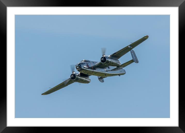 B25 Mitchell Bomber Framed Mounted Print by J Biggadike