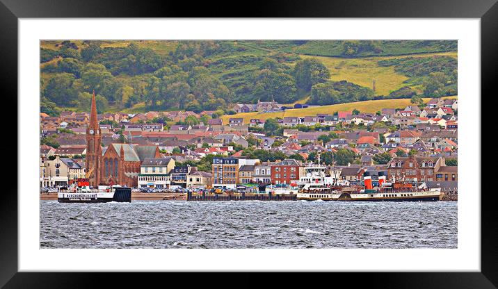 Largs Pier,  Waverley Paddle Steamer Framed Mounted Print by Allan Durward Photography