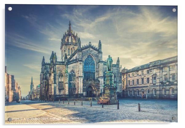 Edinburgh Saint Giles Cathedral Acrylic by RJW Images