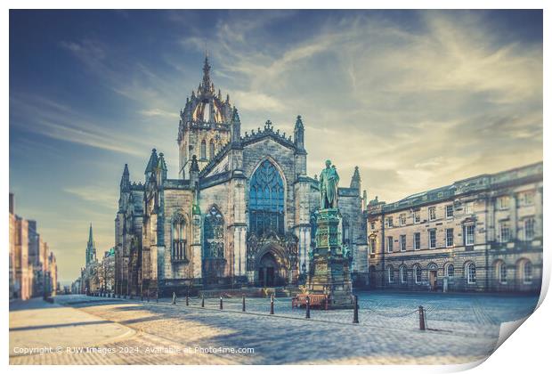 Edinburgh Saint Giles Cathedral Print by RJW Images