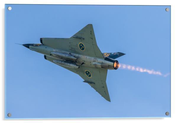 Swedish Air Force Draken Acrylic by J Biggadike