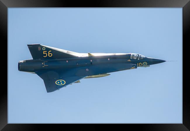 Swedish Air Force Draken J35 Aviation Framed Print by J Biggadike