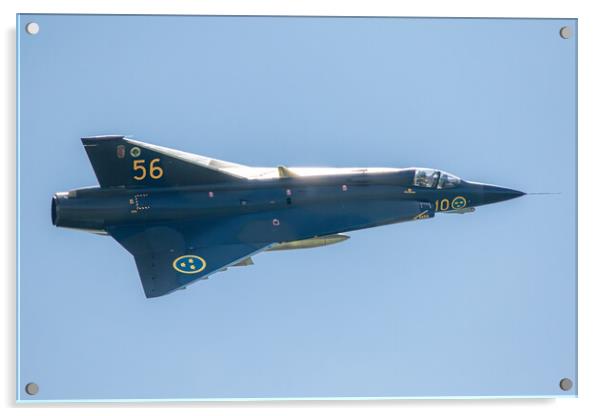 Swedish Air Force Draken J35 Aviation Acrylic by J Biggadike