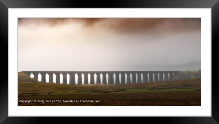 Ribble Head Viaduct Misty Sunrise Framed Mounted Print by Craig Yates