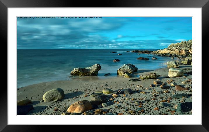 Rocky Beach at Hopeman Framed Mounted Print by Tom McPherson