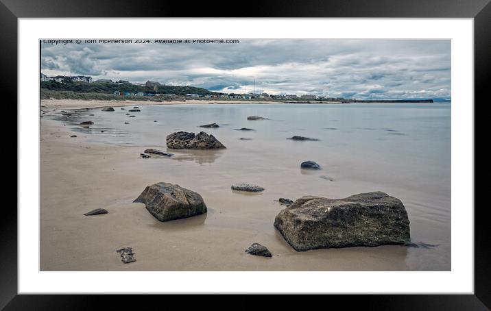 East Beach Hopeman Sand and Sea Framed Mounted Print by Tom McPherson